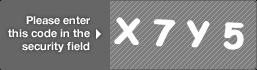 captcha code for visual authentication  letter X number 7 letter Y number 5